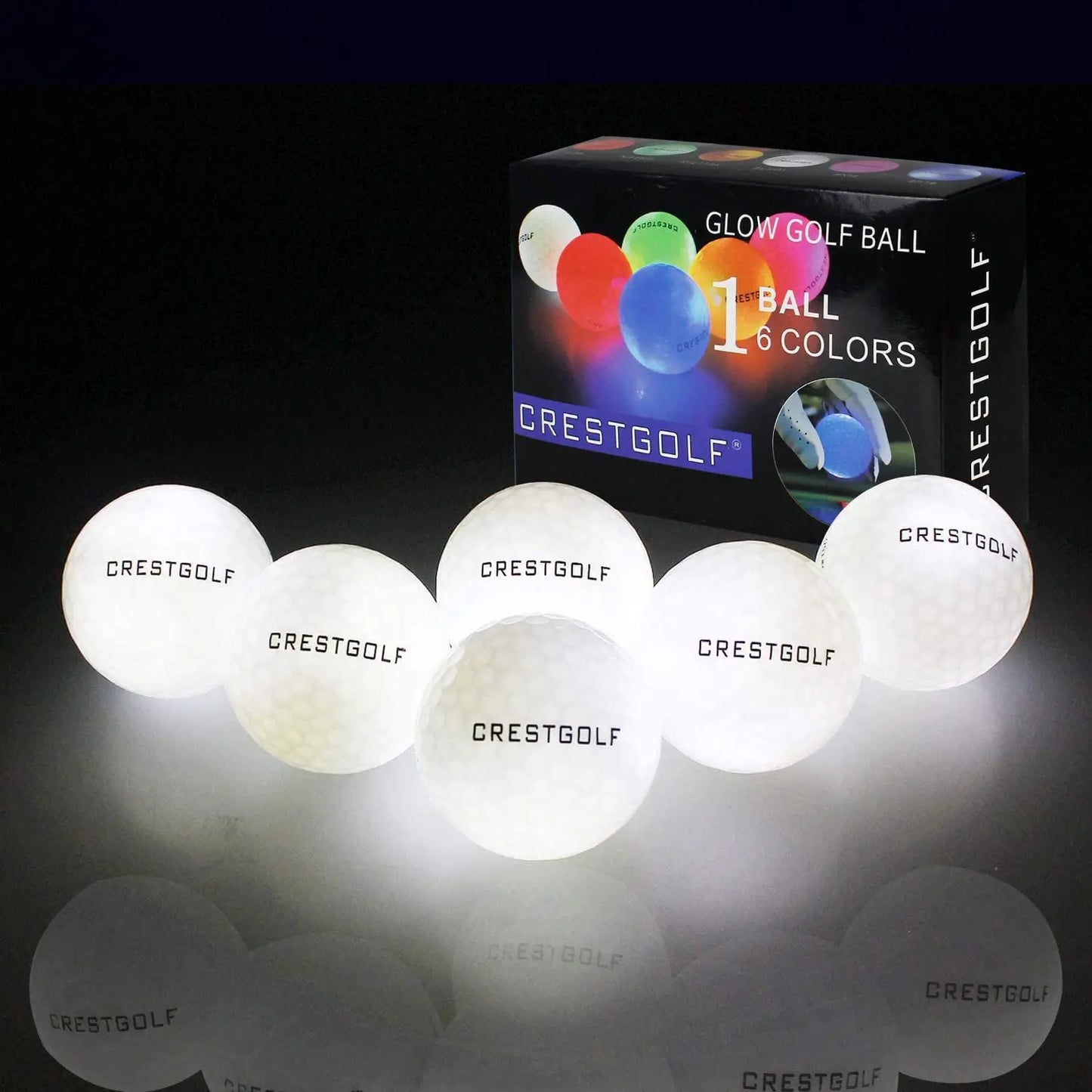 Crestgolf LED Glow Balls- Perfect Night Golf Gift
