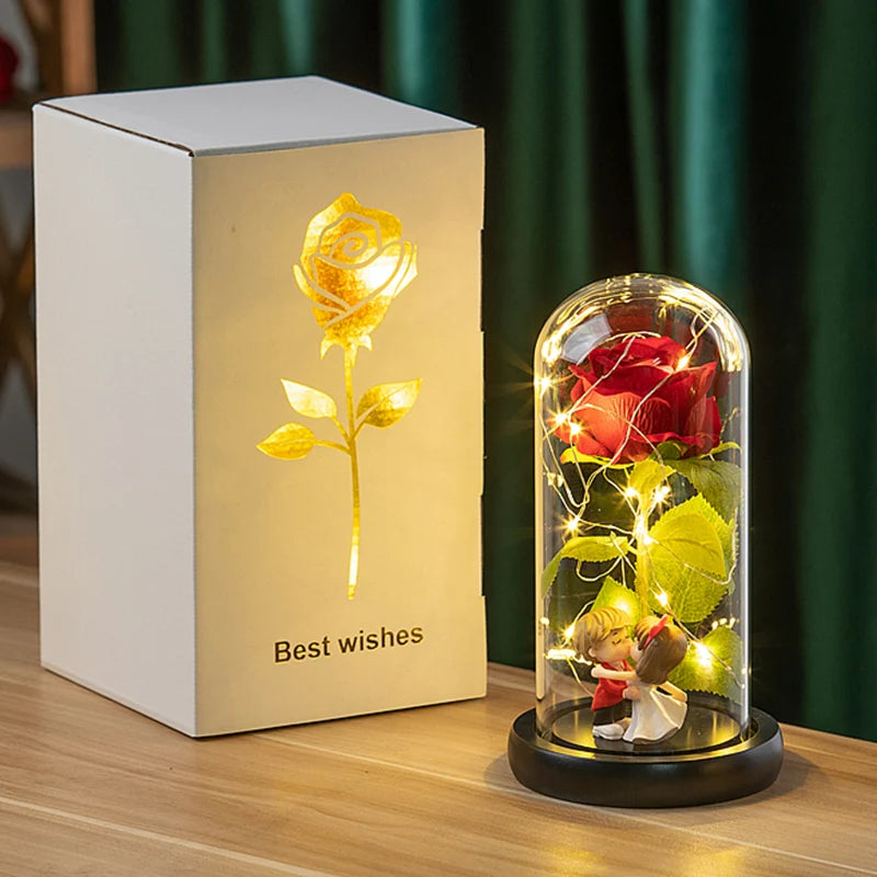 Eternal Gold Foil Rose - Creative LED Night Light Flower Valentine Gift
