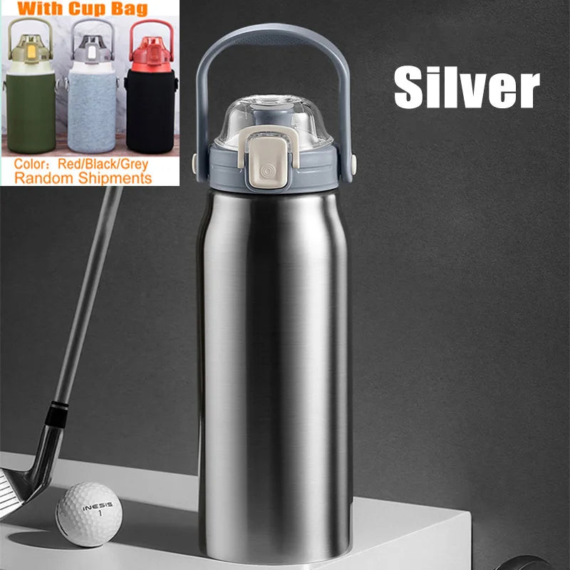 Large Capacity Stainless Steel Tumbler with Straw
