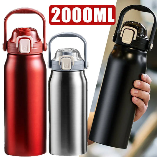 Large Capacity Stainless Steel Tumbler with Straw
