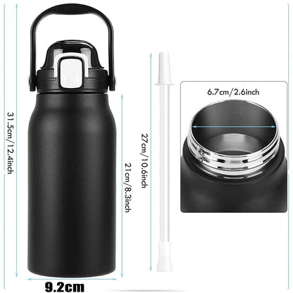 Large Capacity Stainless Steel Tumbler with Straw
