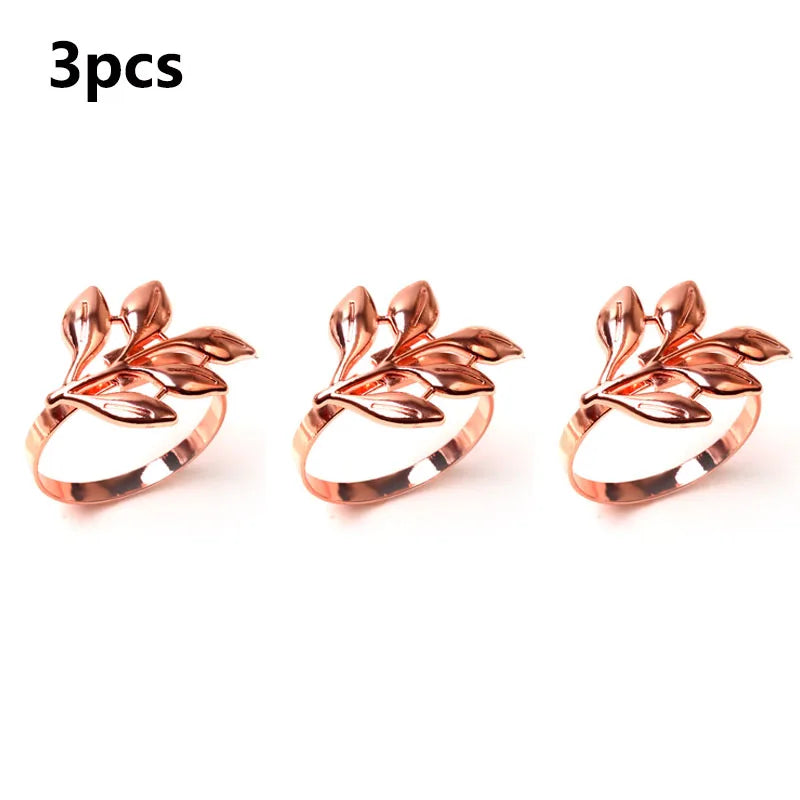 Leaf Napkin Rings Elegant Table Decor