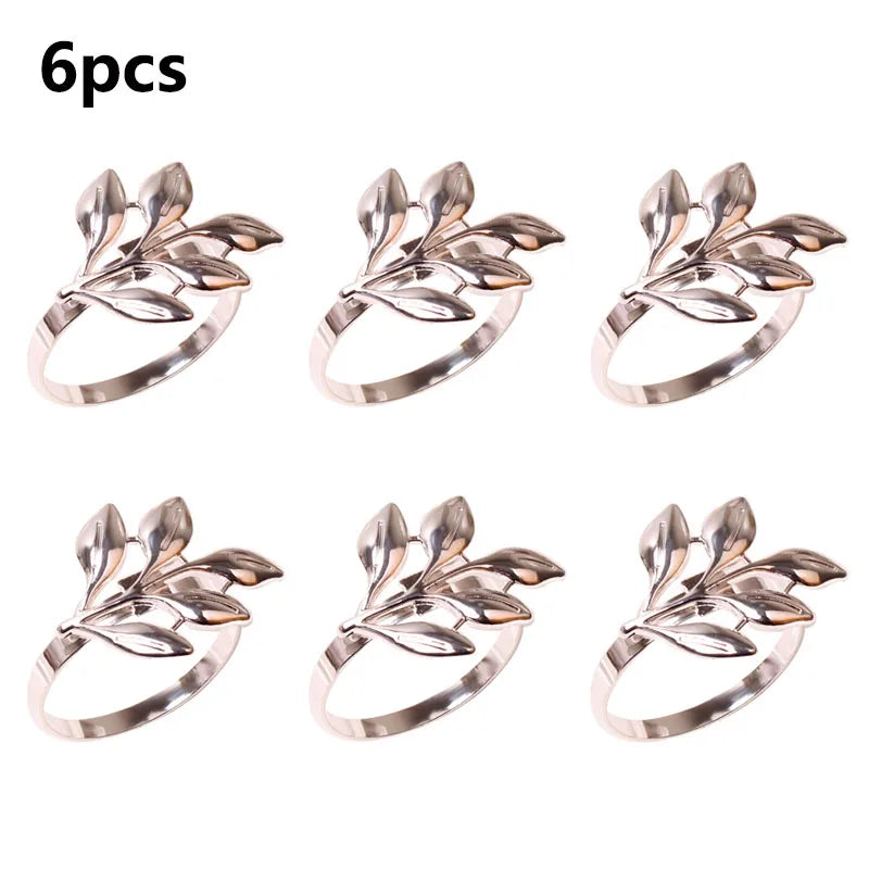 Leaf Napkin Rings Elegant Table Decor