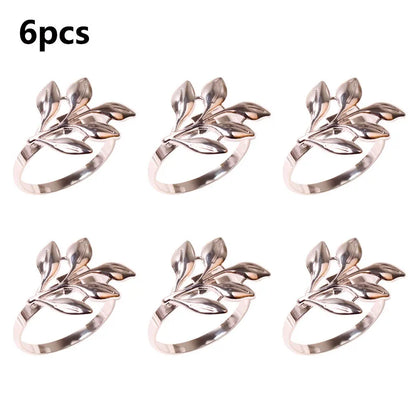 Leaf Napkin Rings Elegant Table Decor