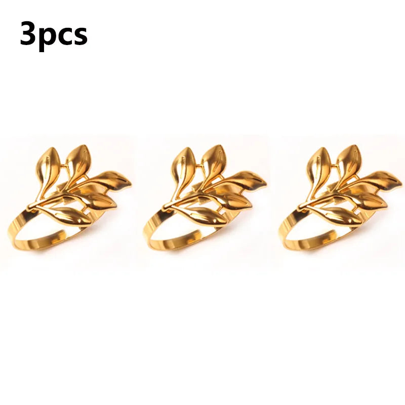 Leaf Napkin Rings Elegant Table Decor