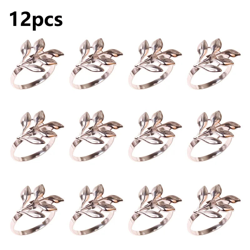 Leaf Napkin Rings Elegant Table Decor