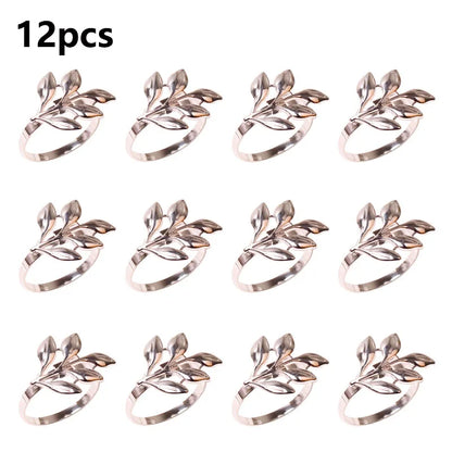 Leaf Napkin Rings Elegant Table Decor