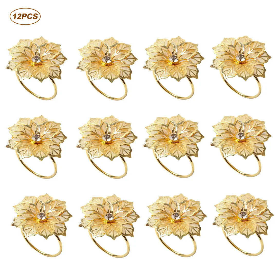 Leaf Napkin Rings Elegant Table Decor