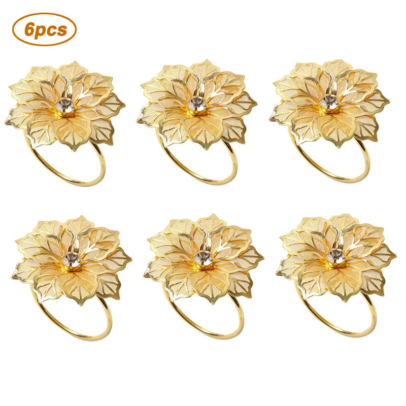 Leaf Napkin Rings Elegant Table Decor