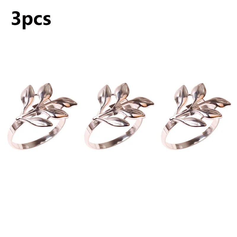 Leaf Napkin Rings Elegant Table Decor