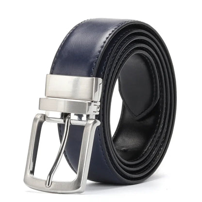 Reversible Men's Leather Belt for Jeans