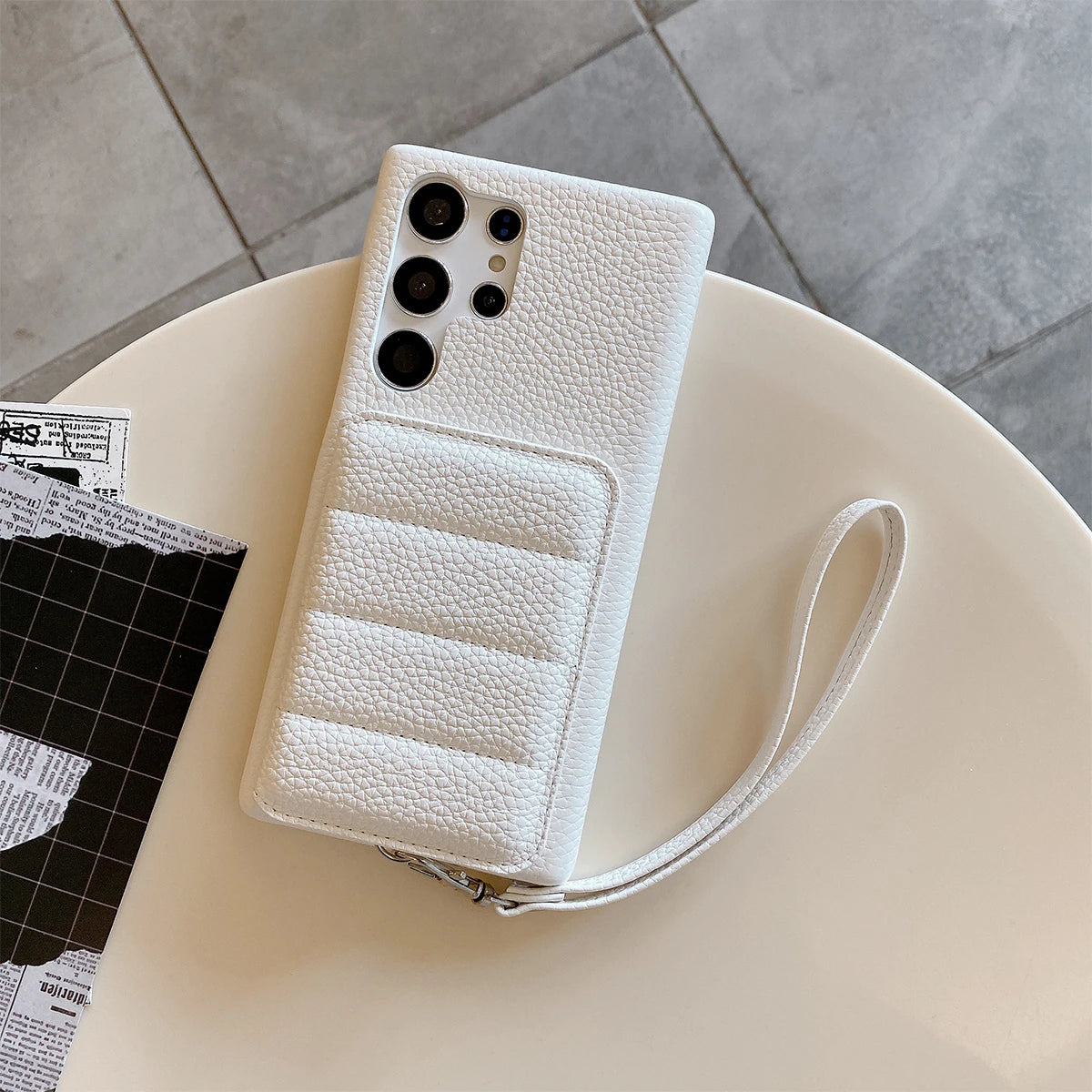 Lichee Pattern Leather Wallet Case For Samsung