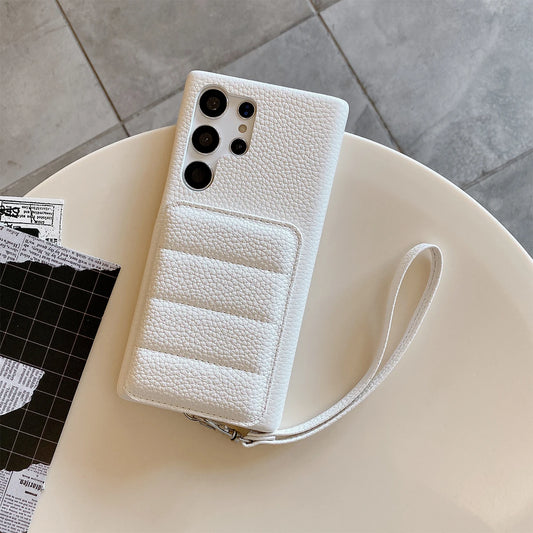 Lichee Pattern Leather Wallet Case For Samsung