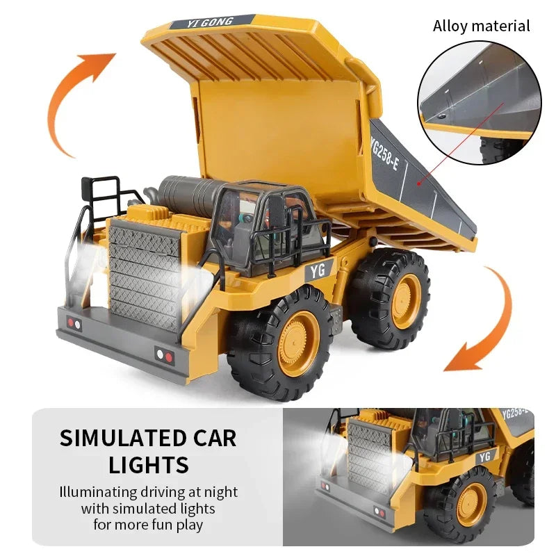 Light and Sound Remote Control Excavator Toy