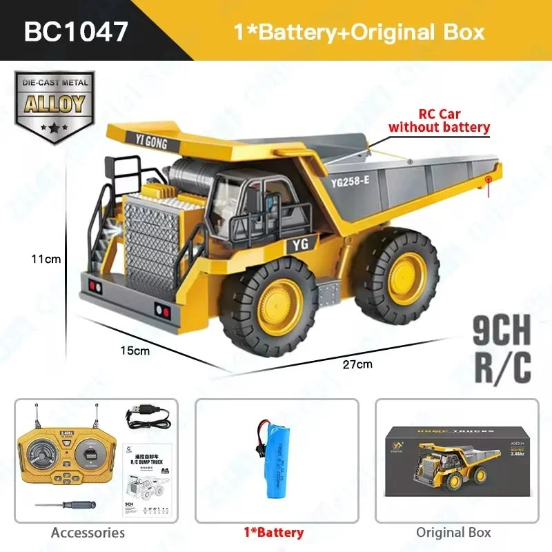 Light and Sound Remote Control Excavator Toy
