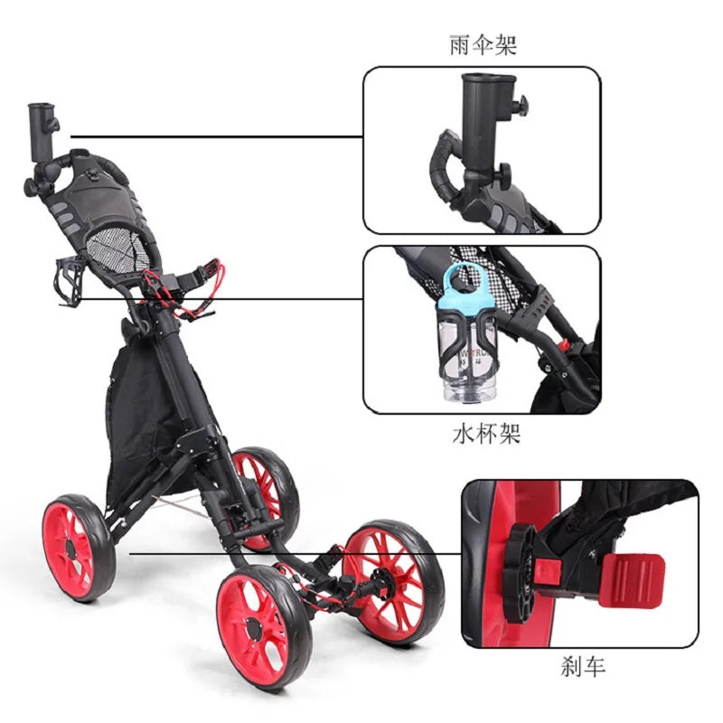 Lightweight 3-Wheel Golf Push Cart