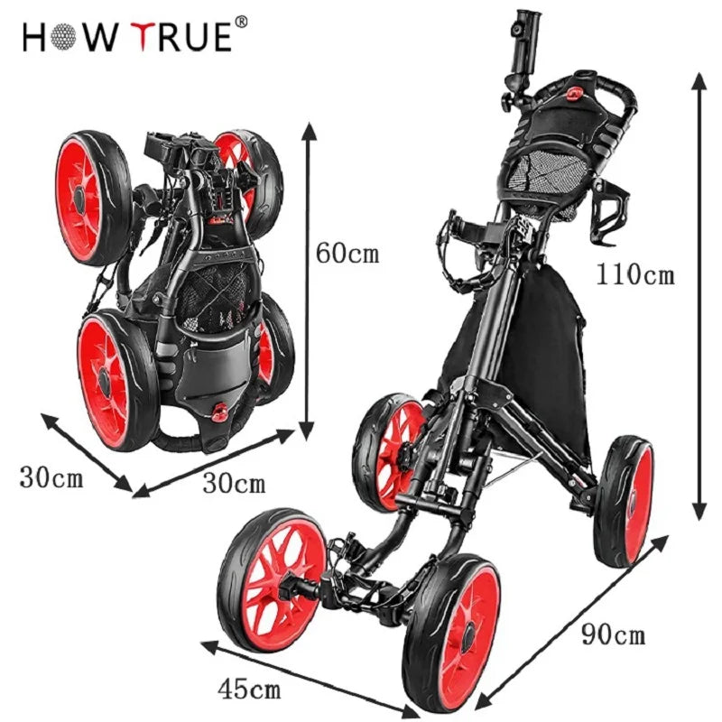 Lightweight 3-Wheel Golf Push Cart
