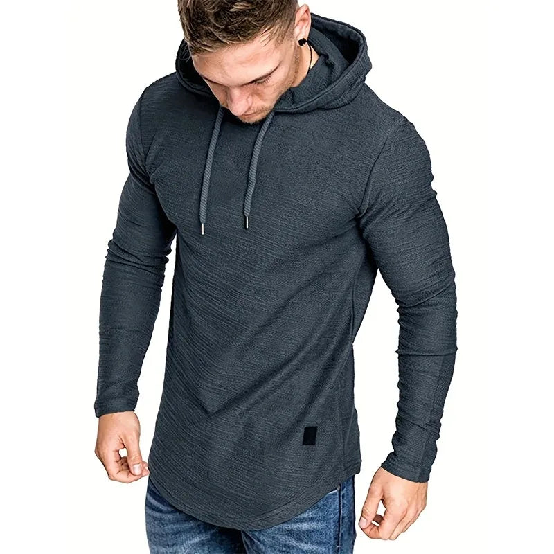 Solid Color Hooded Sweatshirt- Lightweight & Breathable
