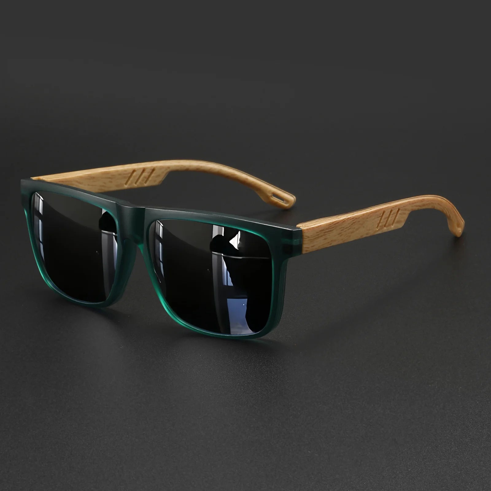 Lightweight Square Men's Wood Sunglasses