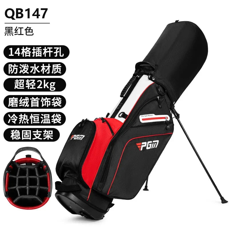 PGM Golf Bags Men Women 14 Insertion Lightweight Portable Shoulder Strap Bracket Bag QB147
