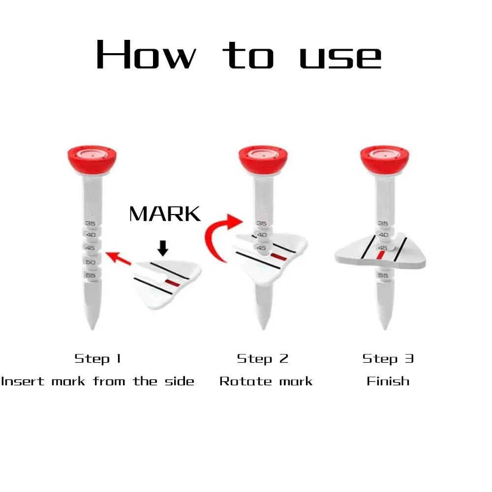 Long-Lasting Rubber Golf Tee Adjustable 33–55mm