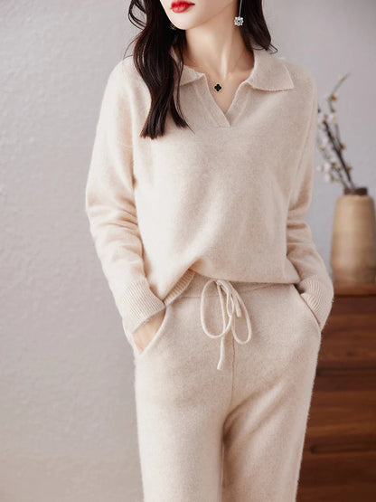 Luxe Cashmere Polo Suit Set