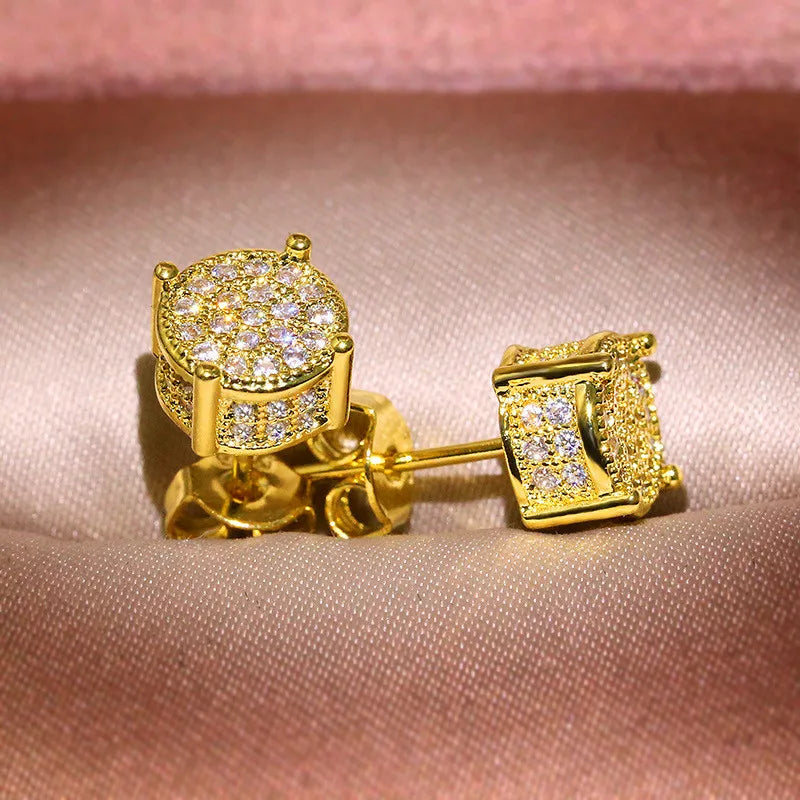 Luxury Vintage Crystal Stud Earrings