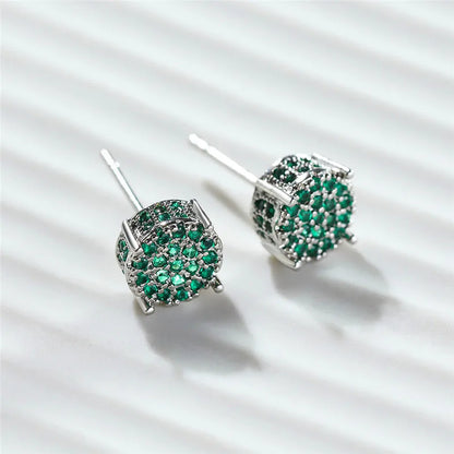 Luxury Vintage Crystal Stud Earrings