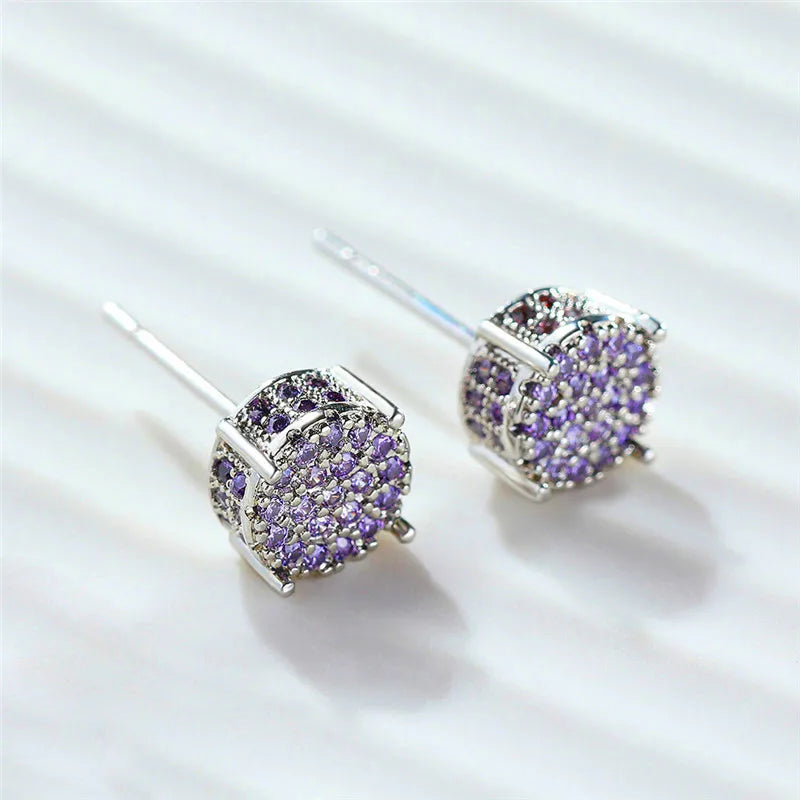 Luxury Vintage Crystal Stud Earrings