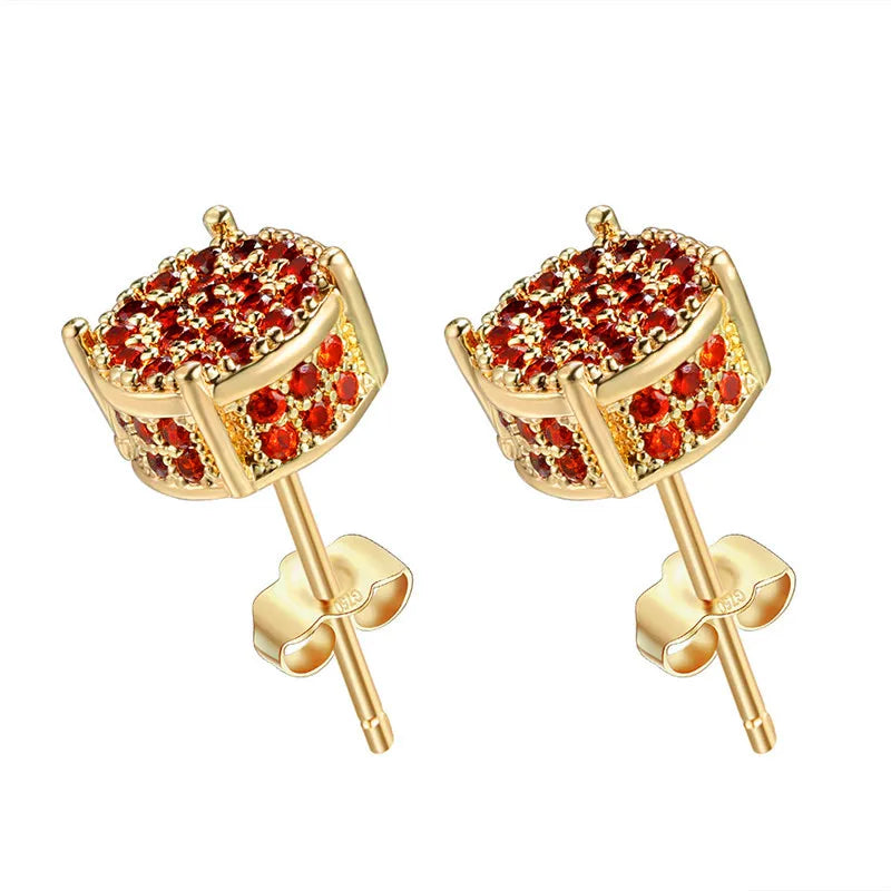 Luxury Vintage Crystal Stud Earrings