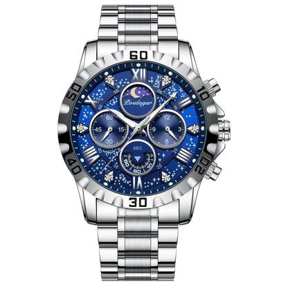 Luxury Stainless Steel Chronograph Sports Watch