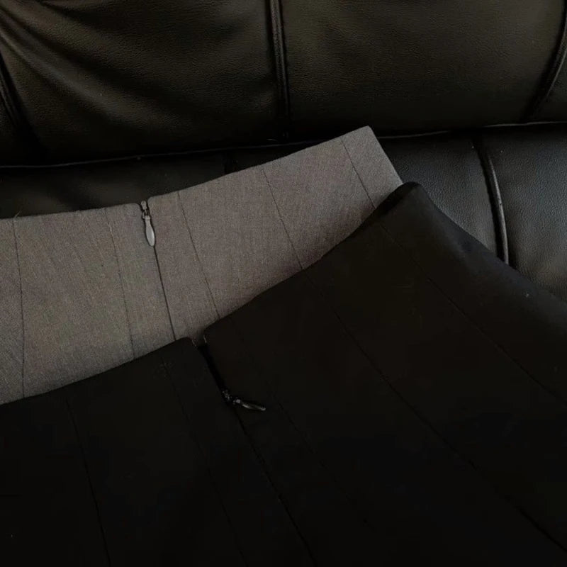 MEXZT Y2K Ruffles Black Mini Skirt
