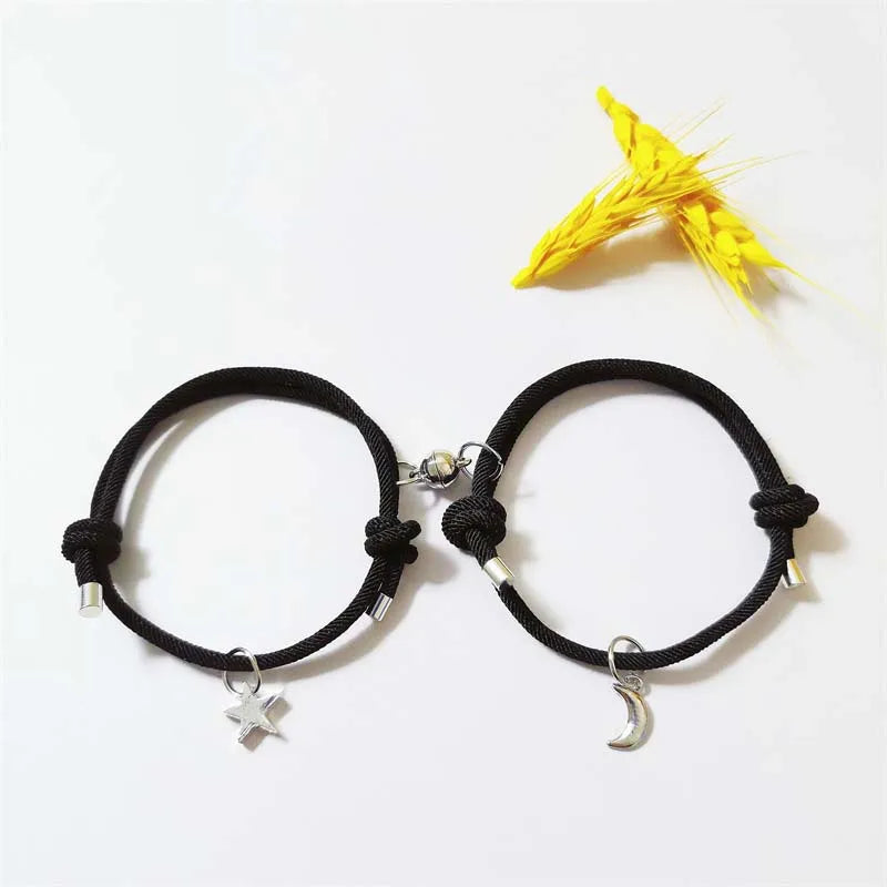 Magnetic Star Moon Couple Bracelets


