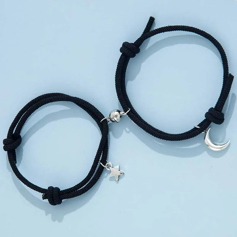 Magnetic Star Moon Couple Bracelets


