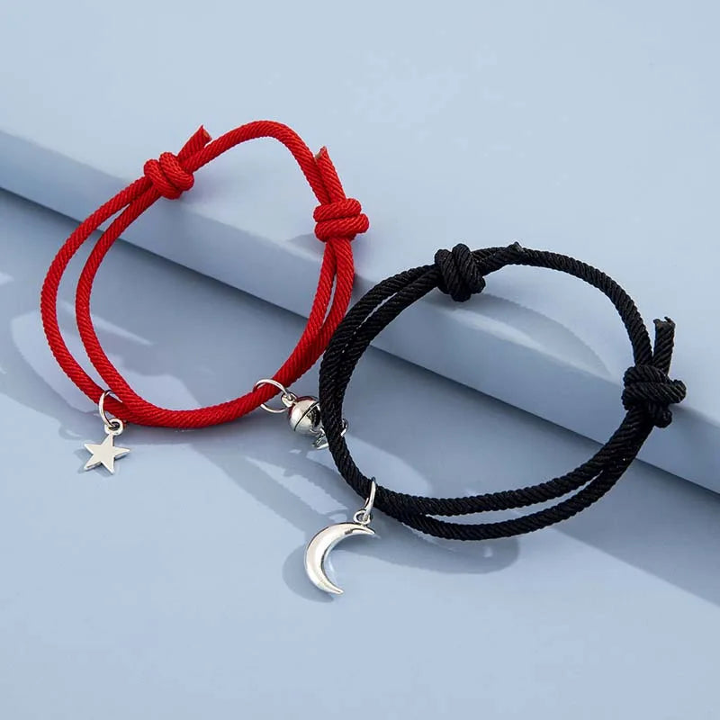 Magnetic Star Moon Couple Bracelets


