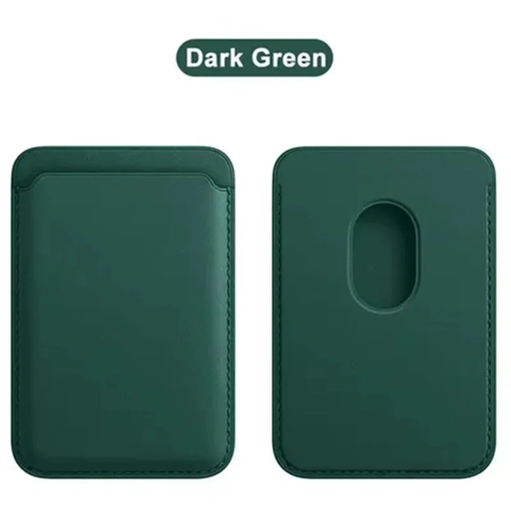 Magnetic Leather Magsafe Phone Wallet - Protective Card Holder