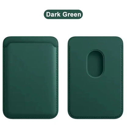 Magnetic Leather Magsafe Phone Wallet - Protective Card Holder