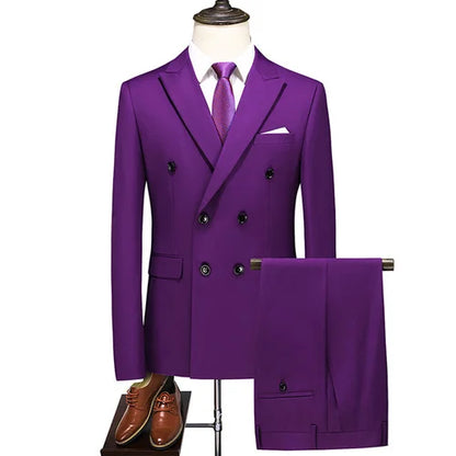 Men's Regular Length Flat 2 Pcs Business/Wedding Suit
