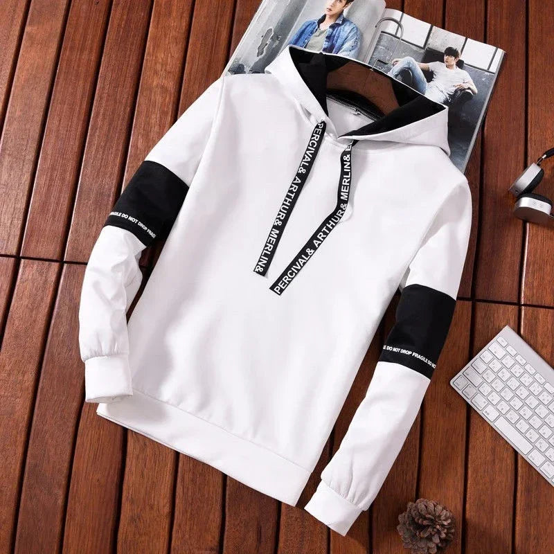 Men's Casual Letter Print Hoodie