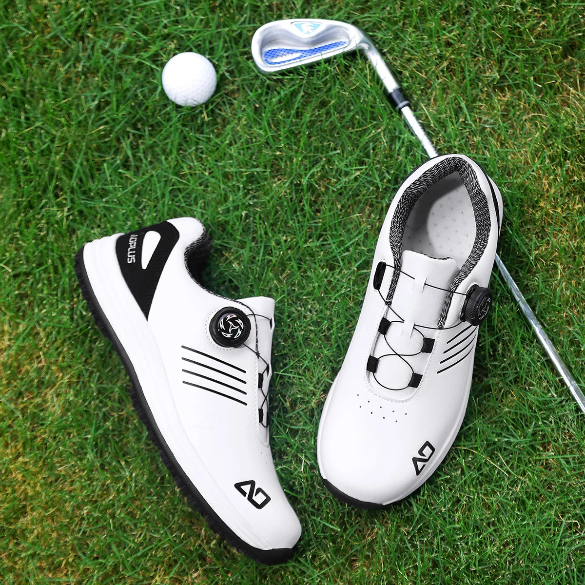 Men Waterproof Height Boost Anti-Slip Golf Sneakers