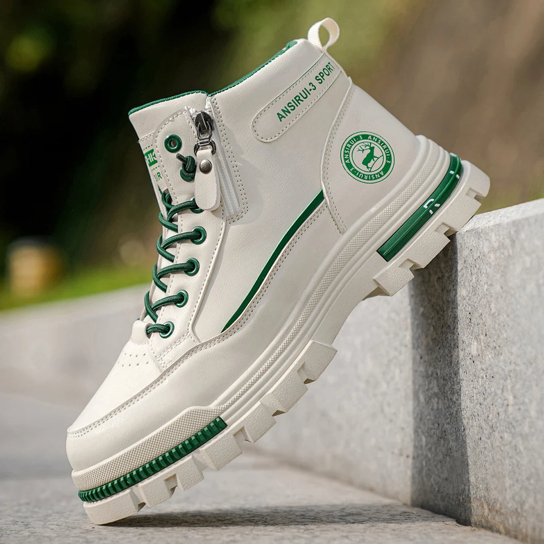 Men's High-Top Denim Ankle Sports Boots Showcase