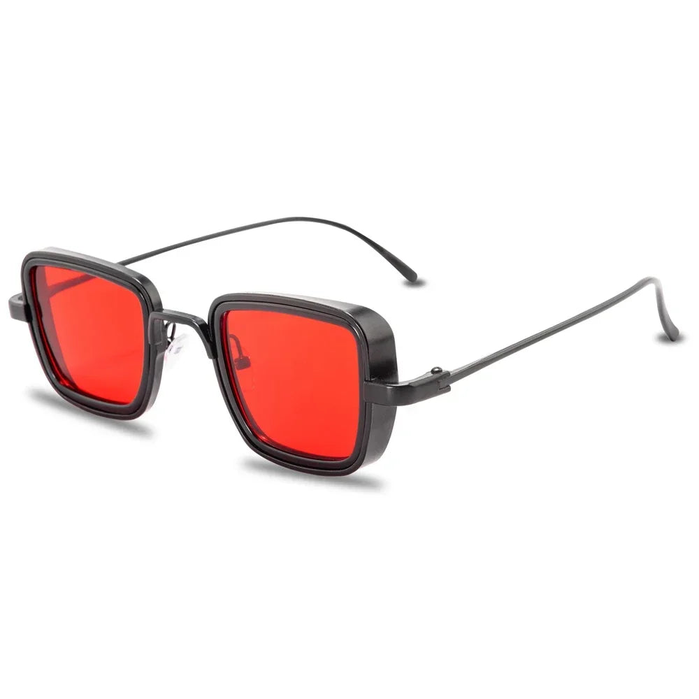 Men's Rectangle UV400 Retro Steampunk Sunglasses