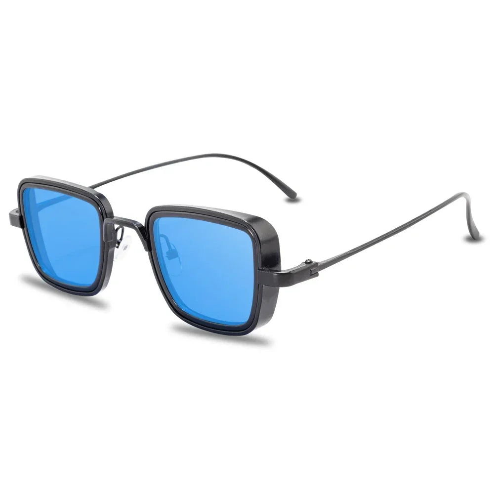 Men's Rectangle UV 400 Retro Steampunk Sunglasses