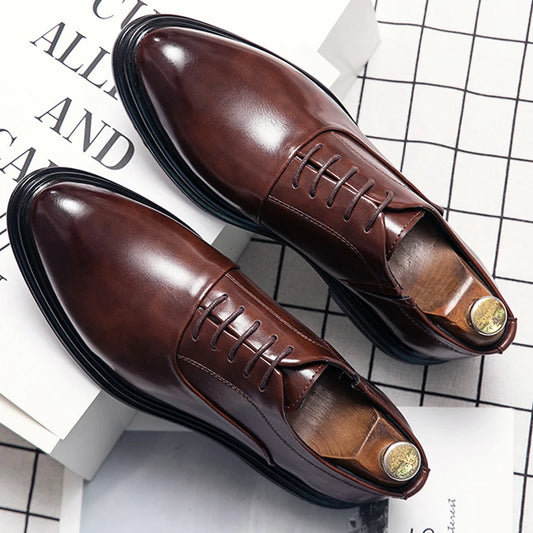Men Retro Business Office Wedding Dress Shoes