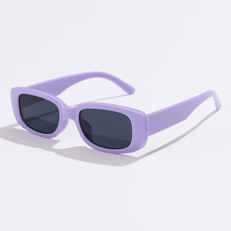 Men Retro UV400 Rectangle Designer Sunglasses