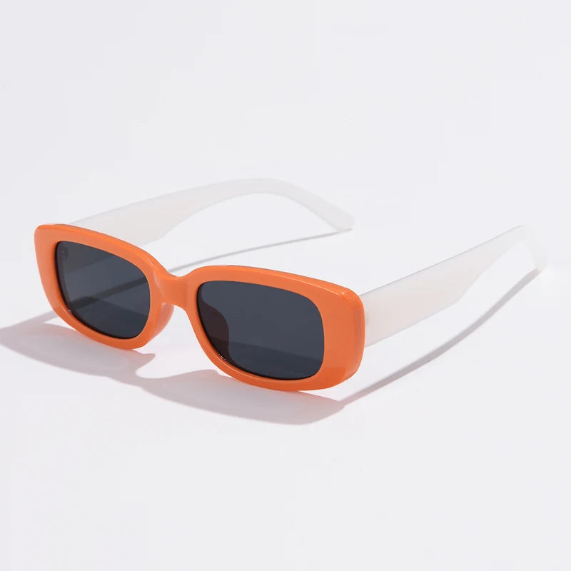 Men Retro UV400 Rectangle Designer Sunglasses