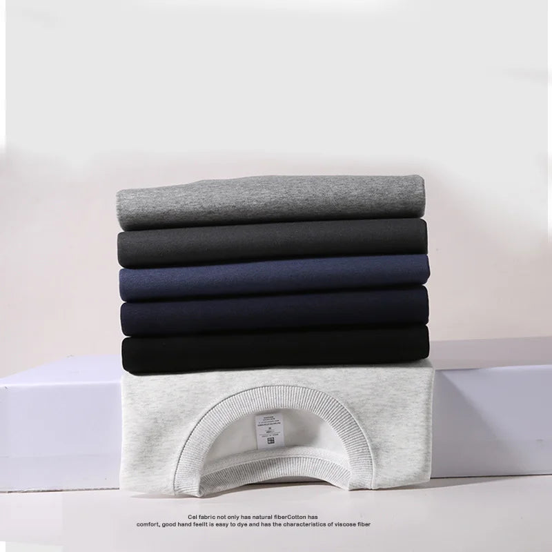 Simple Round Neck Sweatshirt- Men’s Loose Pullover
