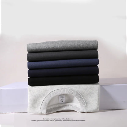 Simple Round Neck Sweatshirt- Men’s Loose Pullover
