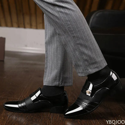Men Slip-On Business Dress Leather Shoes