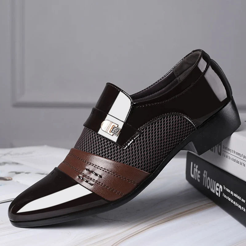 Men Slip-On Business Dress Leather Shoes